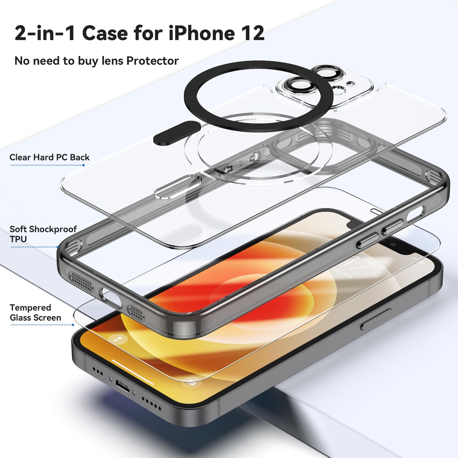 Helssitot Magnetica Cover per iPhone 17 con Magsafe, Protezione Della