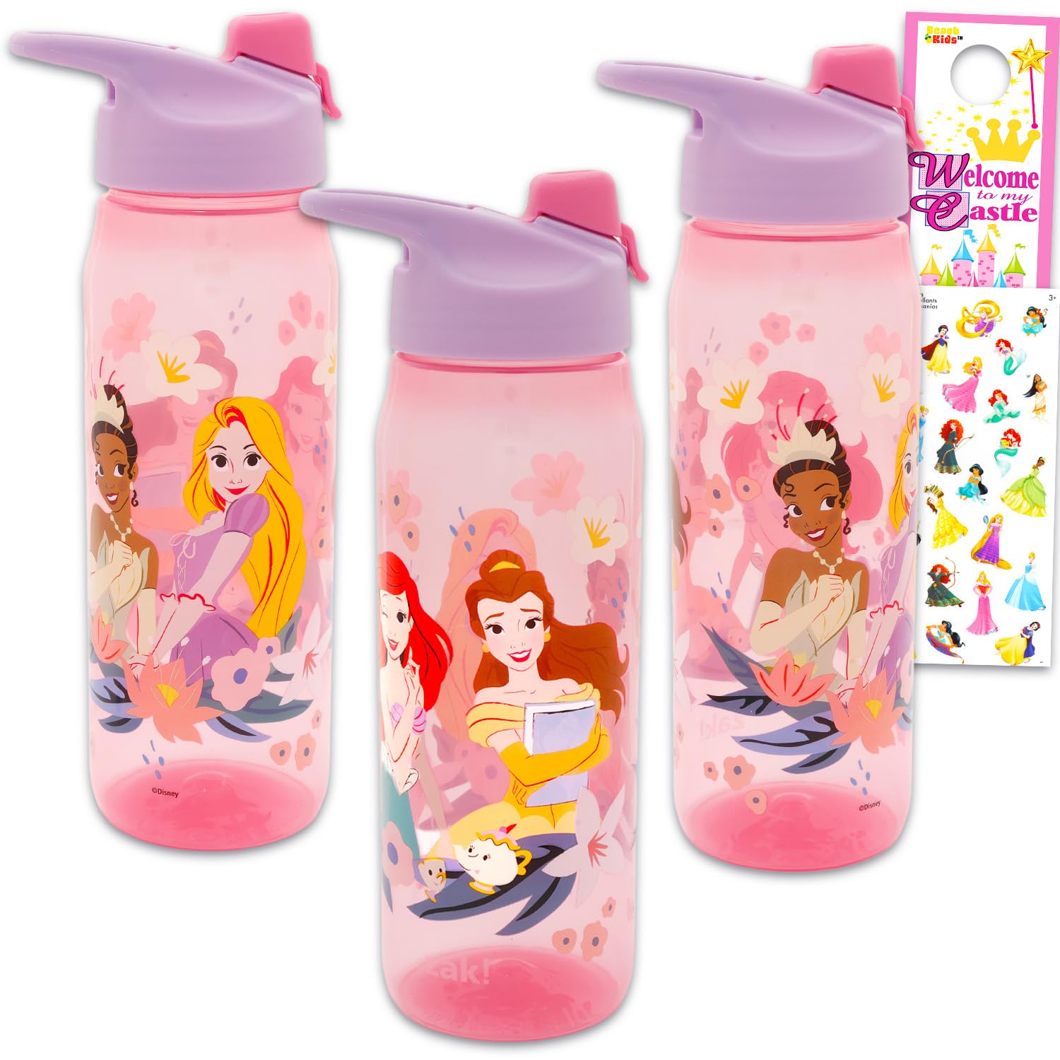 Bouteilles d’eau de princesse Disney indispensables pour le sport et l’école