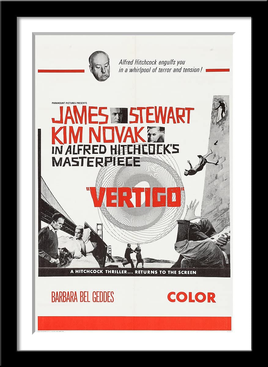 Tallenge - Vertigo - Alfred Hitchcock - Small Framed Poster(Paper,12x17 inches, MultiColour)
