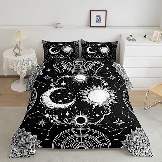 Sun moon and constellation comforter set