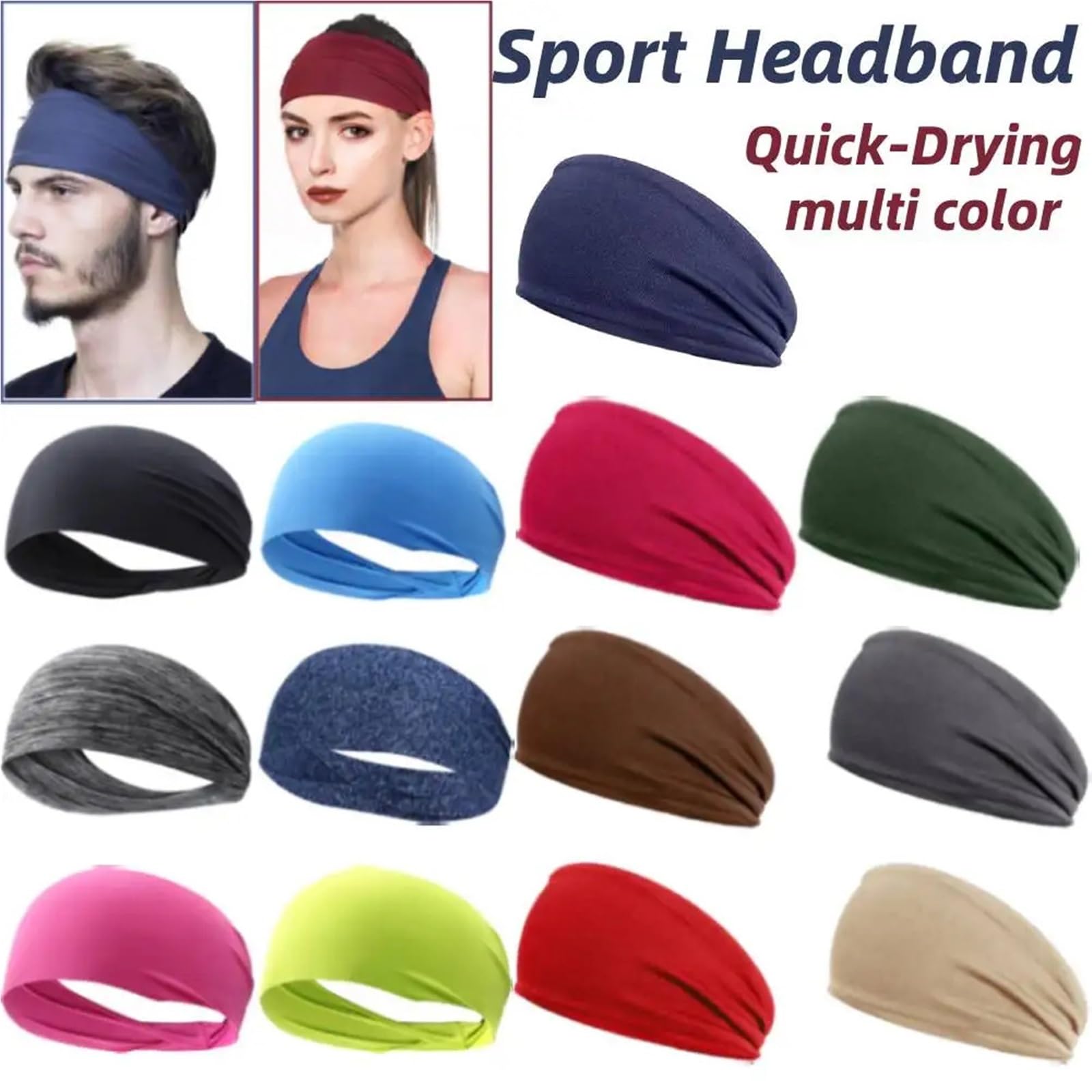 Bandeau D'Hiver 6 pièces bandeau de Sport Fitness bandeau de sueur bandeau de cheveux Tennis Yoga absorber la sueur bandeau de basket-ball en cours d'exécution bandeau de sueur femmes hommes Pour La D