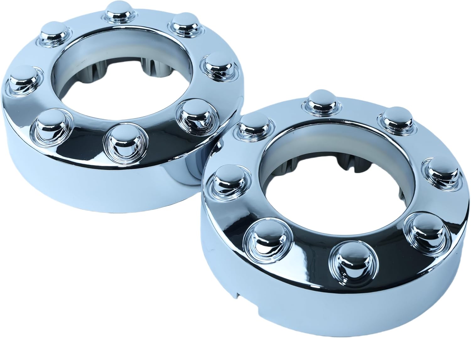 Fit 2005-2018 F250 F350 Chrome Open Center Wheel Hub Cap 4x4 Front 2pcs