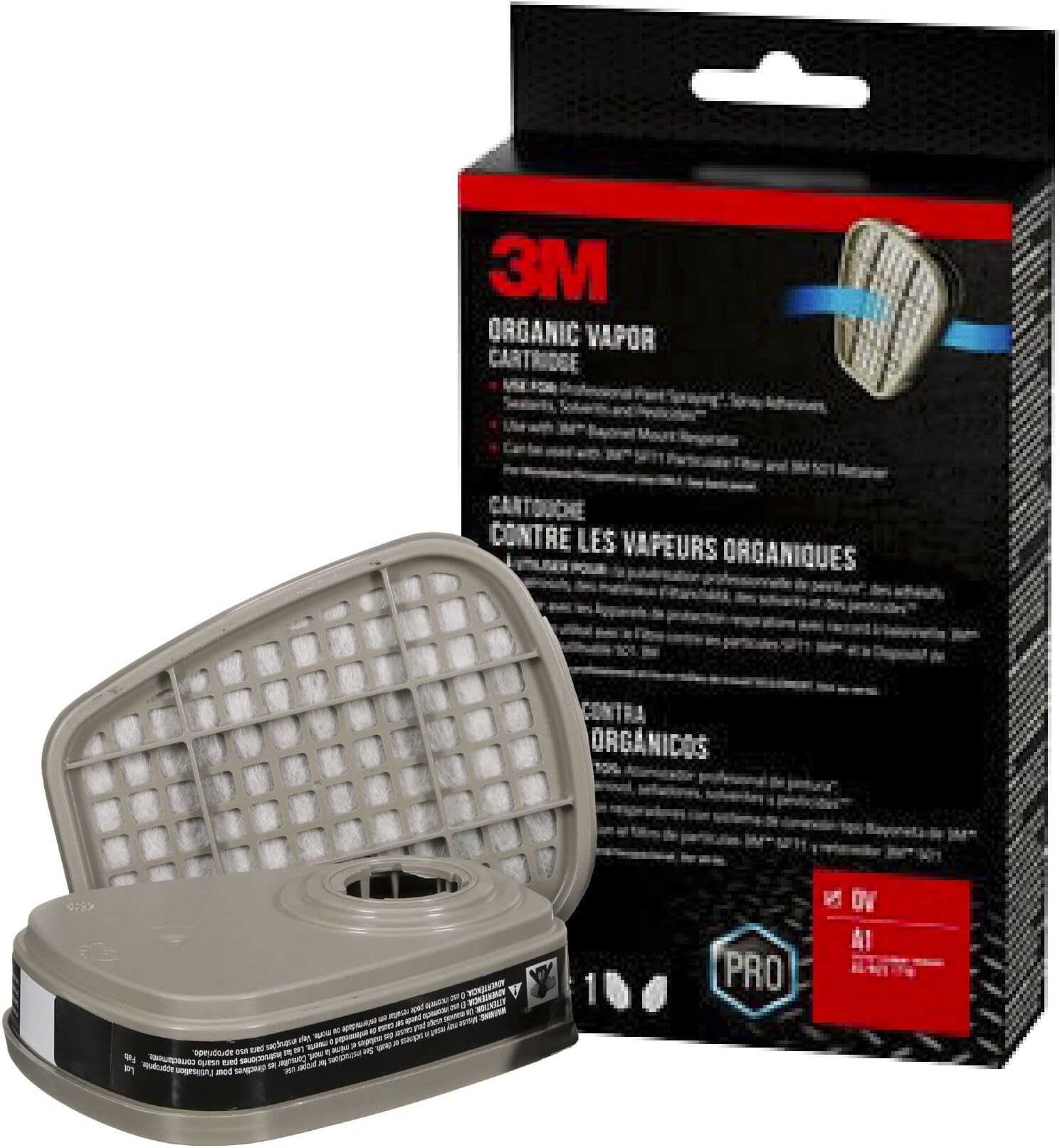 6001PB1-1 Organic Vapor Replacement Cartridge, 1-Pair
