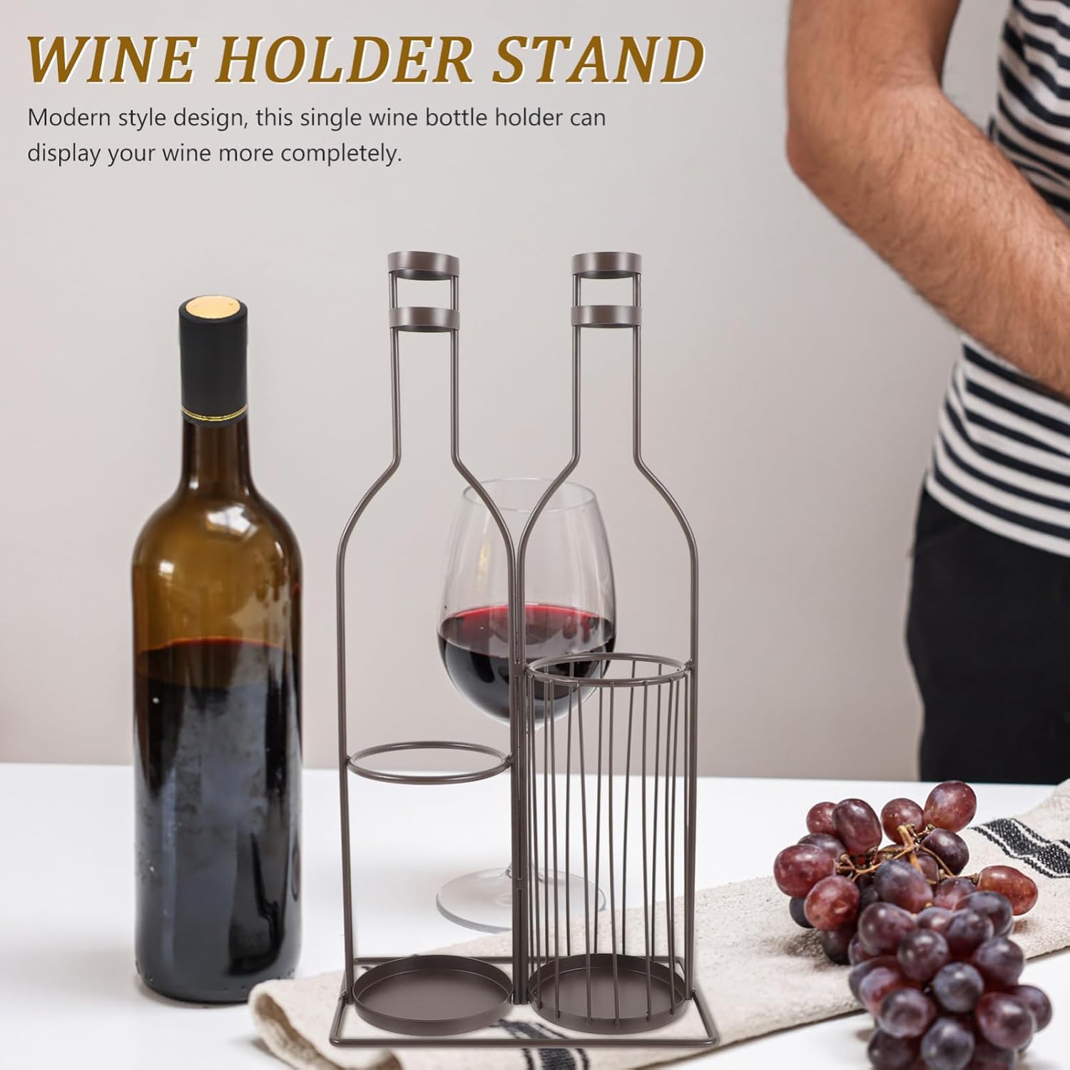 Metal Wine Rack for Storage and Display Multi-functional Wine Holder Stylish Home and Kitchen Accessory