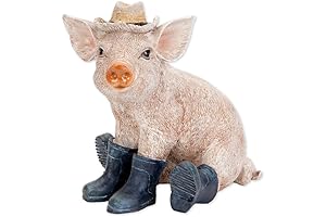 Garden Pig Polyresin Home or Garden Animal Sculpture