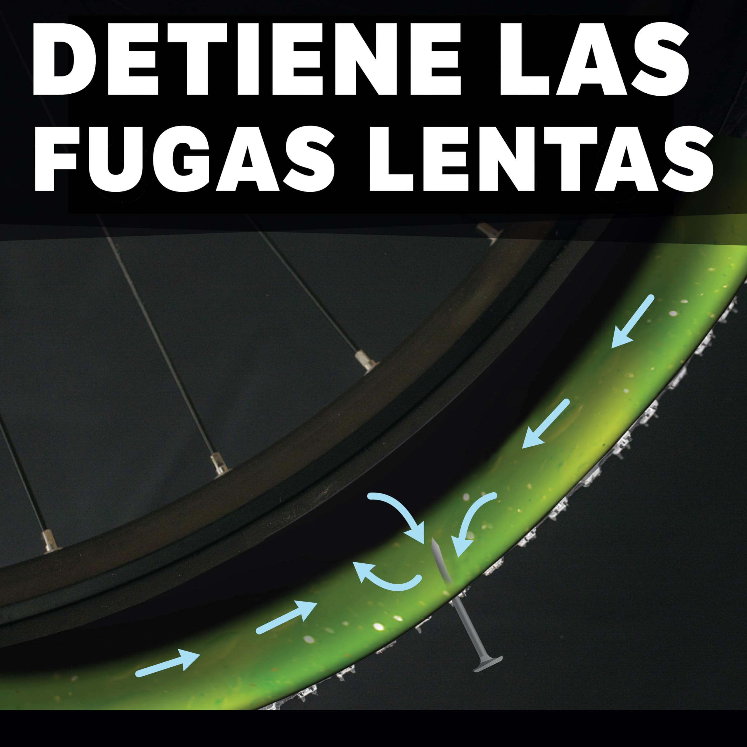 Slime Sellante de Reparación de Pinchazo de Neumático con Cámara de Bicicleta, Prevenir y Reparar, Apto para Bicicletas, con Manguera de Llenado