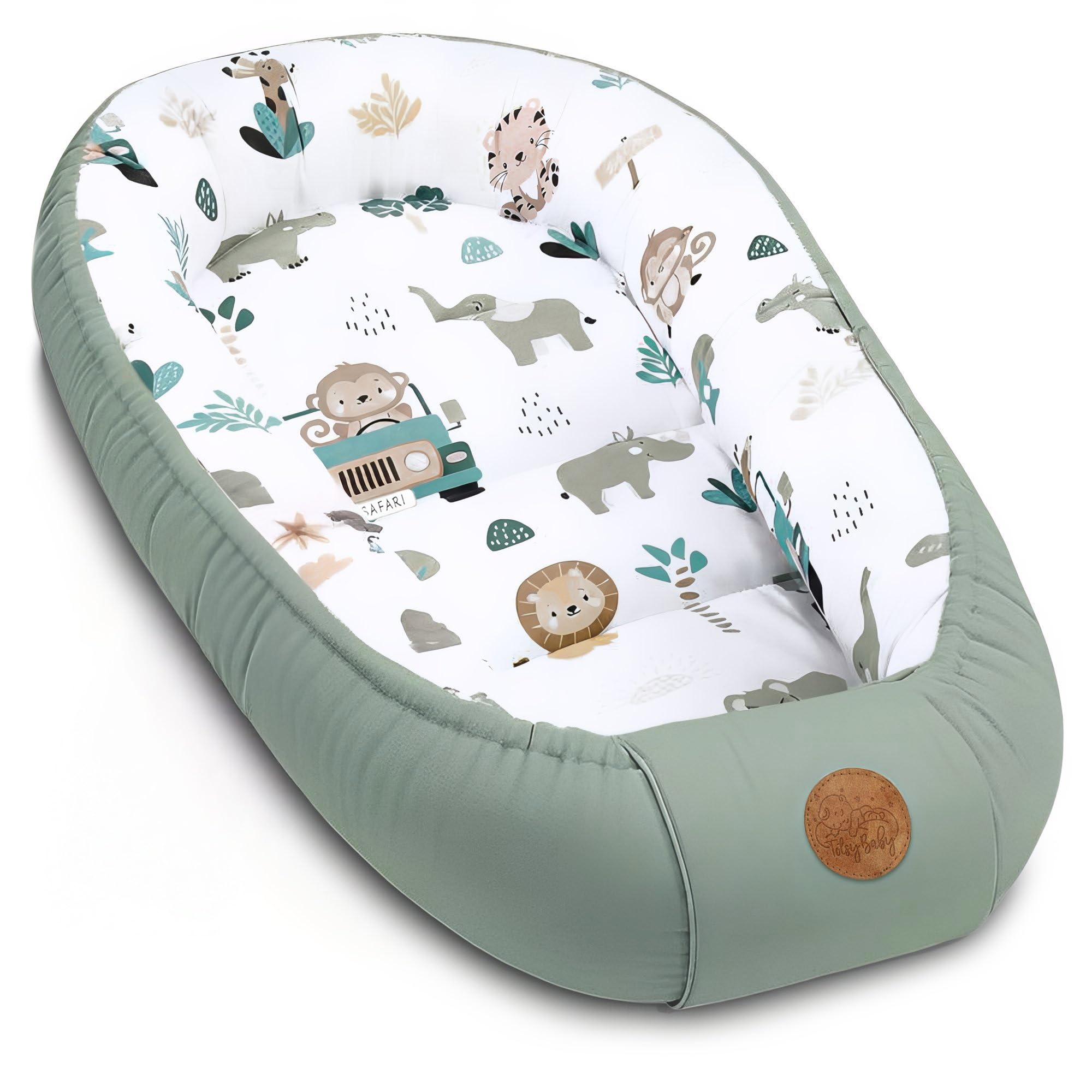 Riduttore lettino neonato - 90x50 cm baby nest trasportabile per neonati nido culla pod cocoonababy babynest antisoffoco Africa Blu
