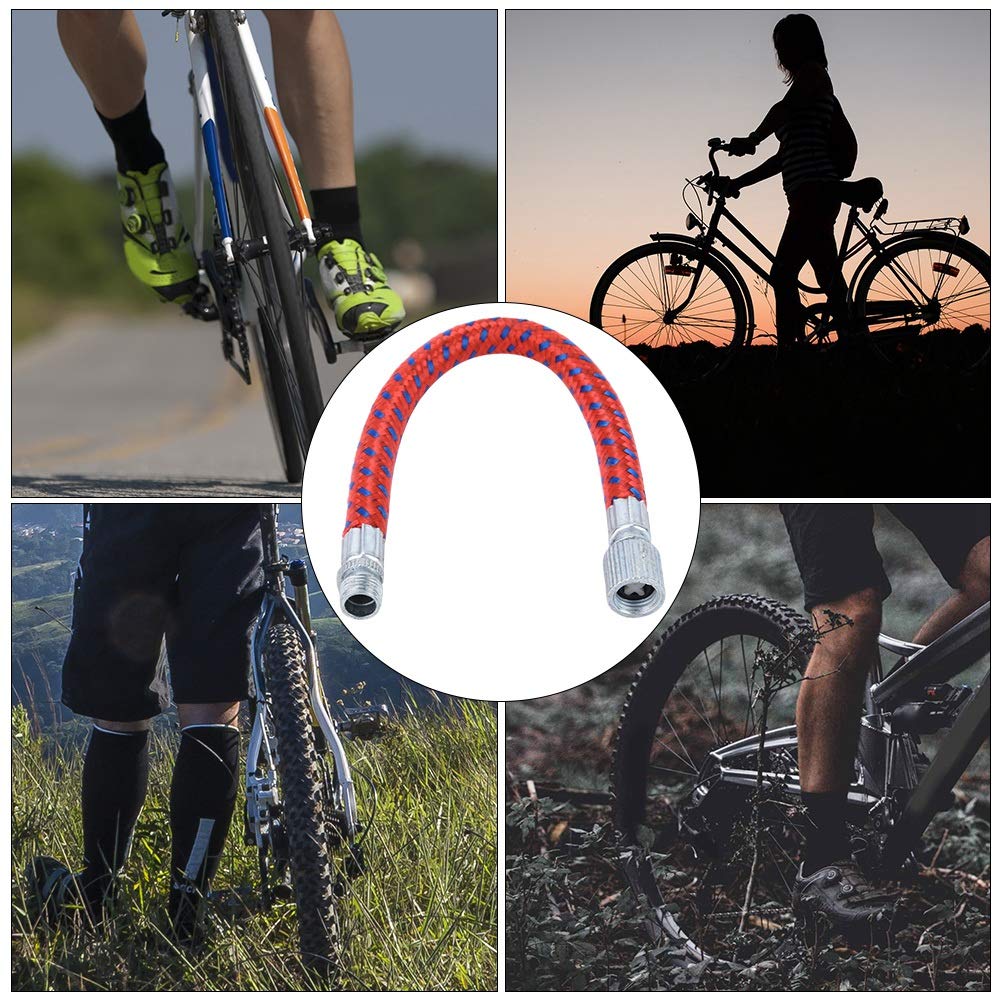 Outdoor Pump Extension Tube for Cycling Pumping, 2 Pcs for Bicycle Pumping, Polyester Rubber Alloy, CopperSilver (Silver Plated)