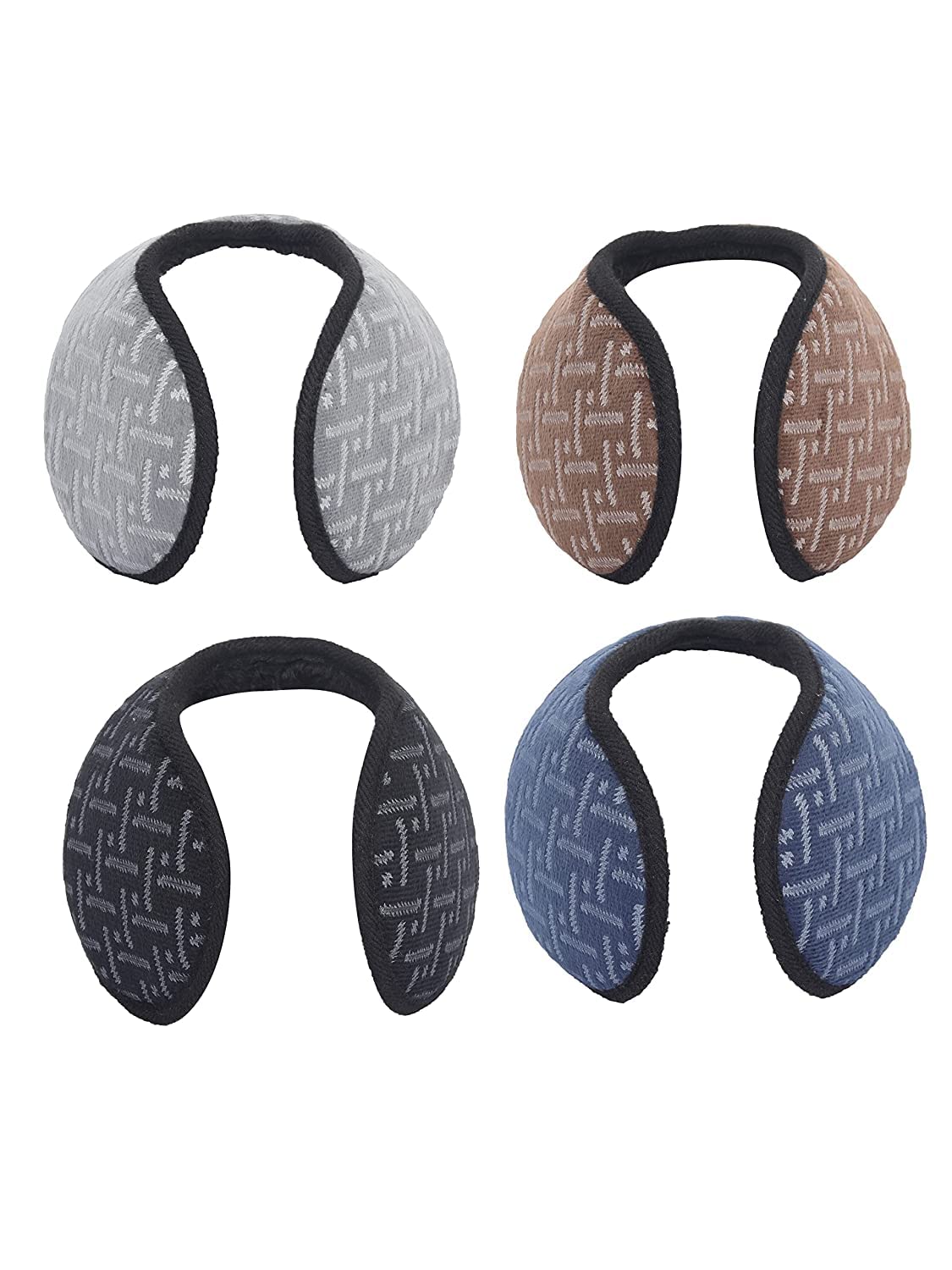 rr design Head-wear Faux Fur Ear Muffs/Ear Warmers - Behind The Head Style Winter Earmuffs for Men & Women, Pack of 2(Mix designs)-picture-40