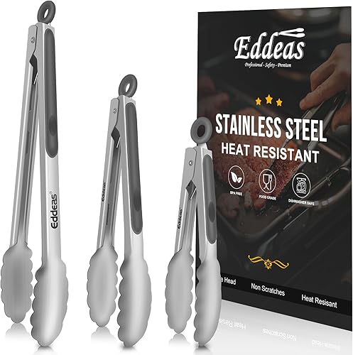Pinzas para cocinar  Pinzas de cocina de acero inoxidable de 600 grados resistentes al calor, pinzas de bloqueo de metal resistente, perfectas para