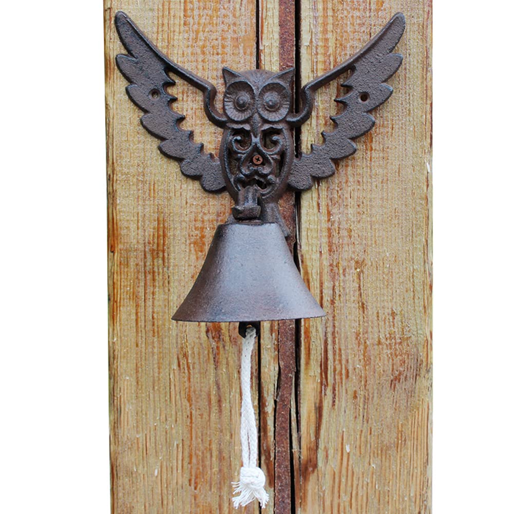 Hibou en fonte murale sous forme de cloche pour un cadeau de cour