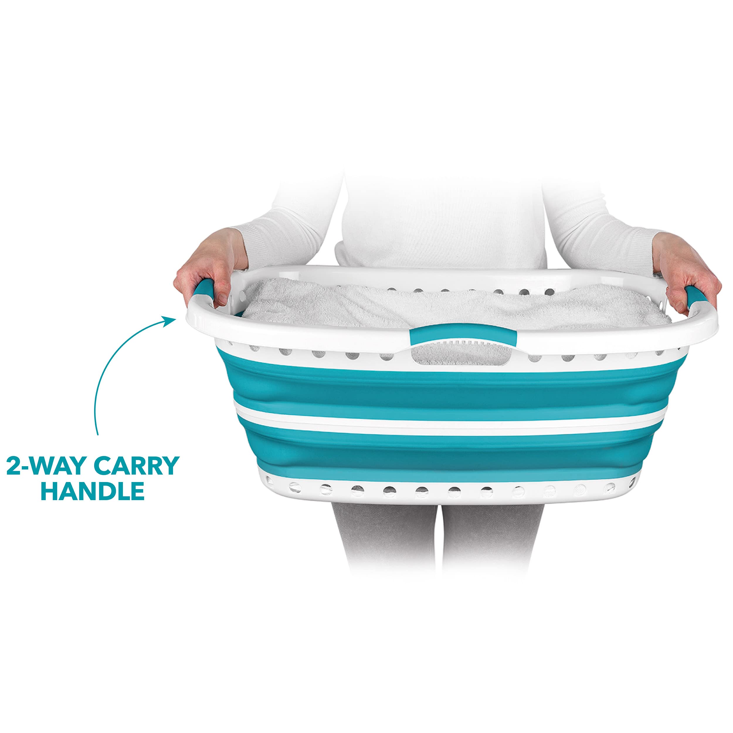 Buy Beldray LA072979TQEU Collapsible Hip Hugger Laundry Basket, Curved & Shaped To Fit The Body