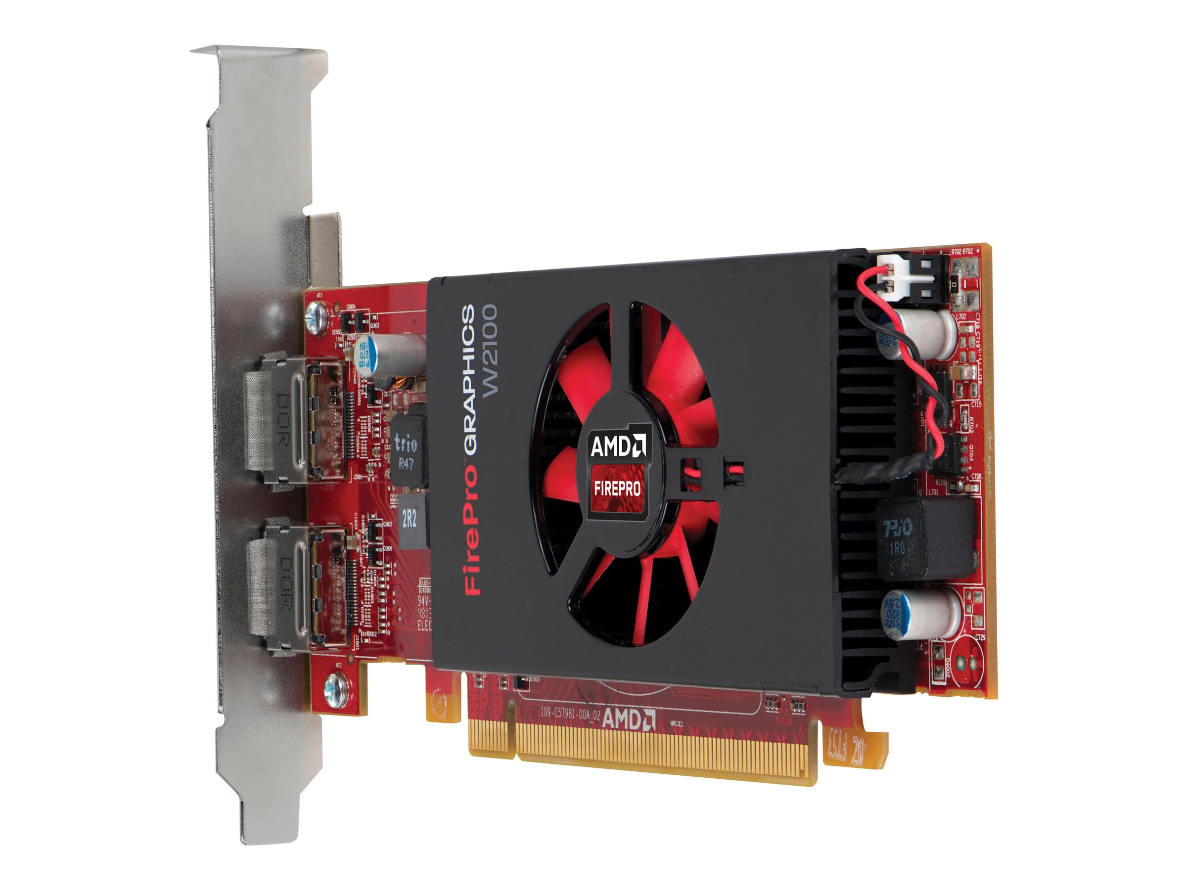 AMD FirePro W2100 - Scheda grafica da 2 GB, slot singolo, basso profilo, 320 core, DDR3, 128 bit, 26 W, PCI Express 3.0, con staffe ad alto e basso profilo (rinnovata)