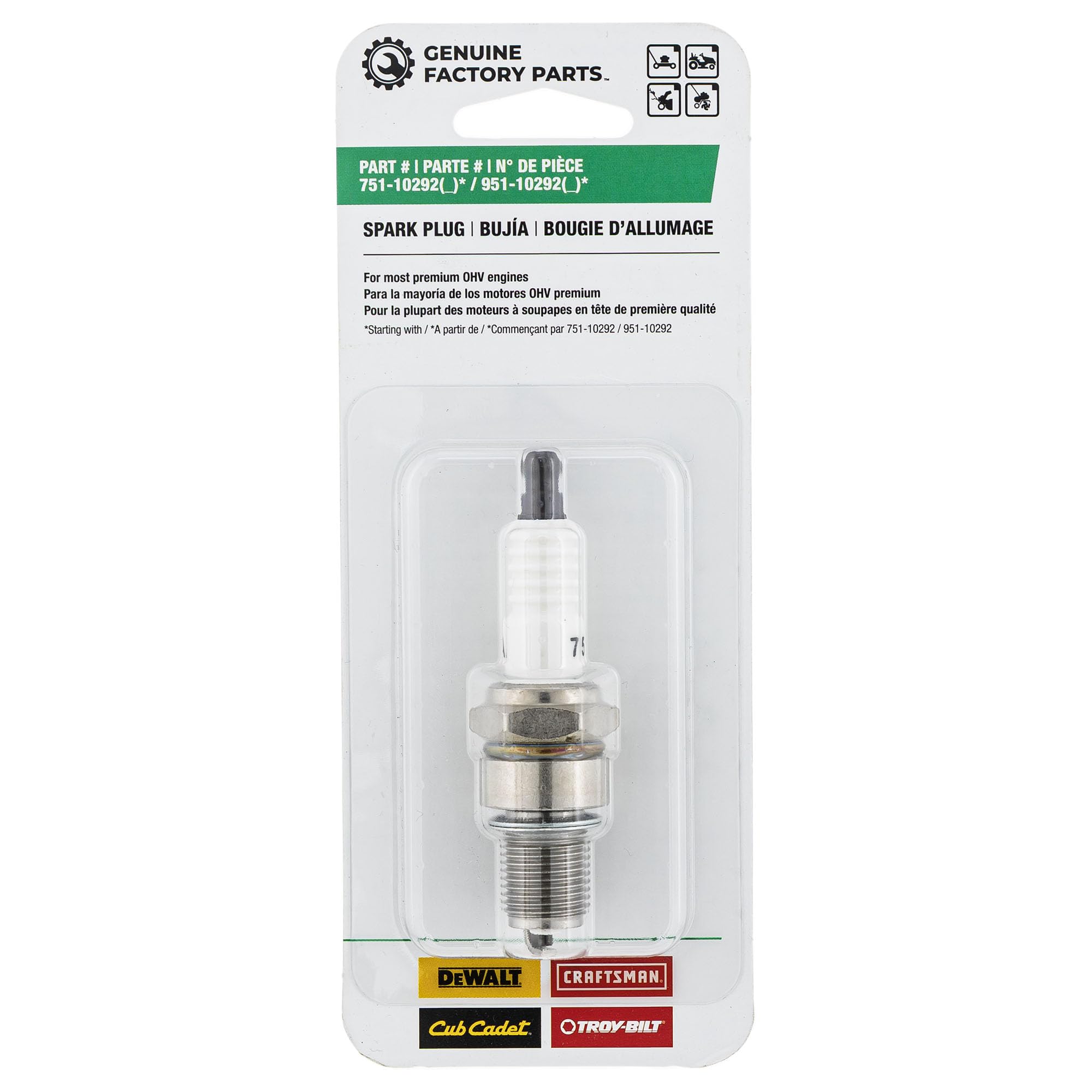 Amazon.com : CUB CADET 490-250-F012 Spark Plug RZT XT1 XT2 Mowers