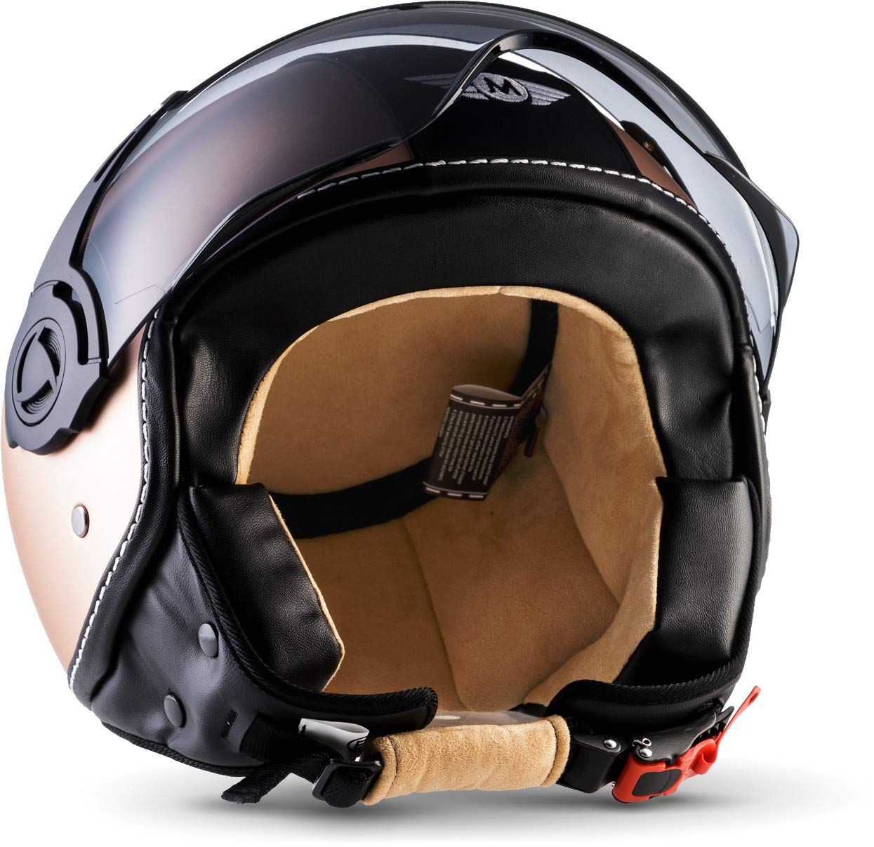 Motocubo Bat Jethelm in Mat Zwart | Snelle Verzending
