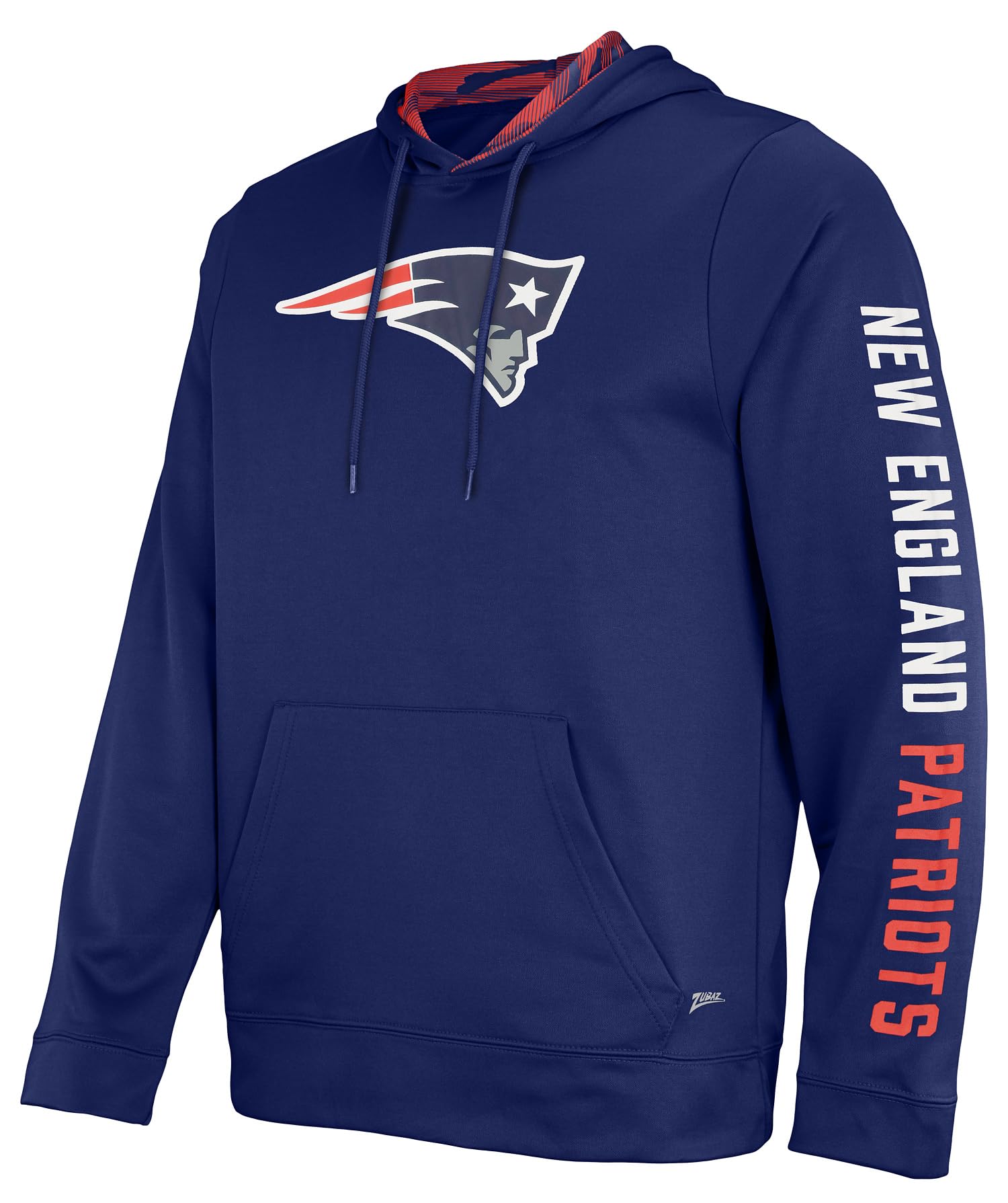 Zubaz NFL Football Men's Solid Team Hoodie with Camo Lined Hood and Sleeve Graphic — view 48