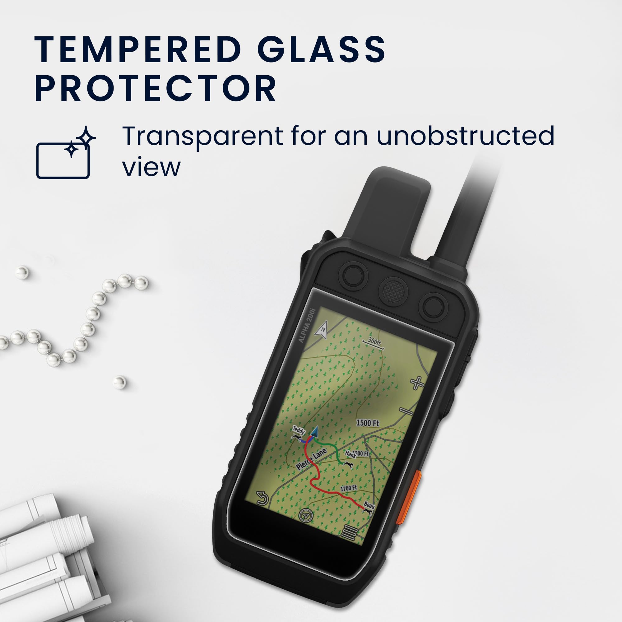 kwmobile Protezione Navigatore GPS Compatibile con Garmin Alpha 200 & 200i / Alpha 300 & 300i Cover Set 2x Pellicola Protettiva Schermo