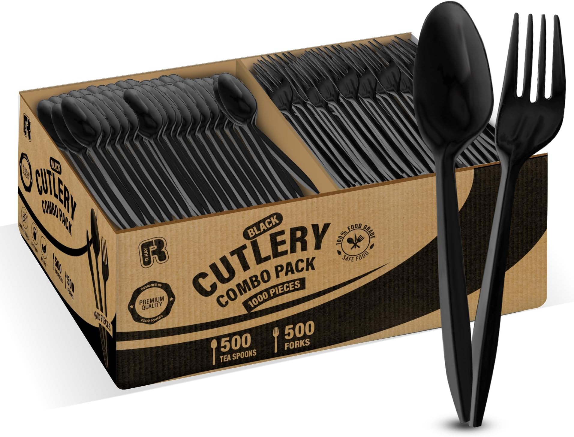 200 pack Clear Forks & Spoons plastic silverware disposable