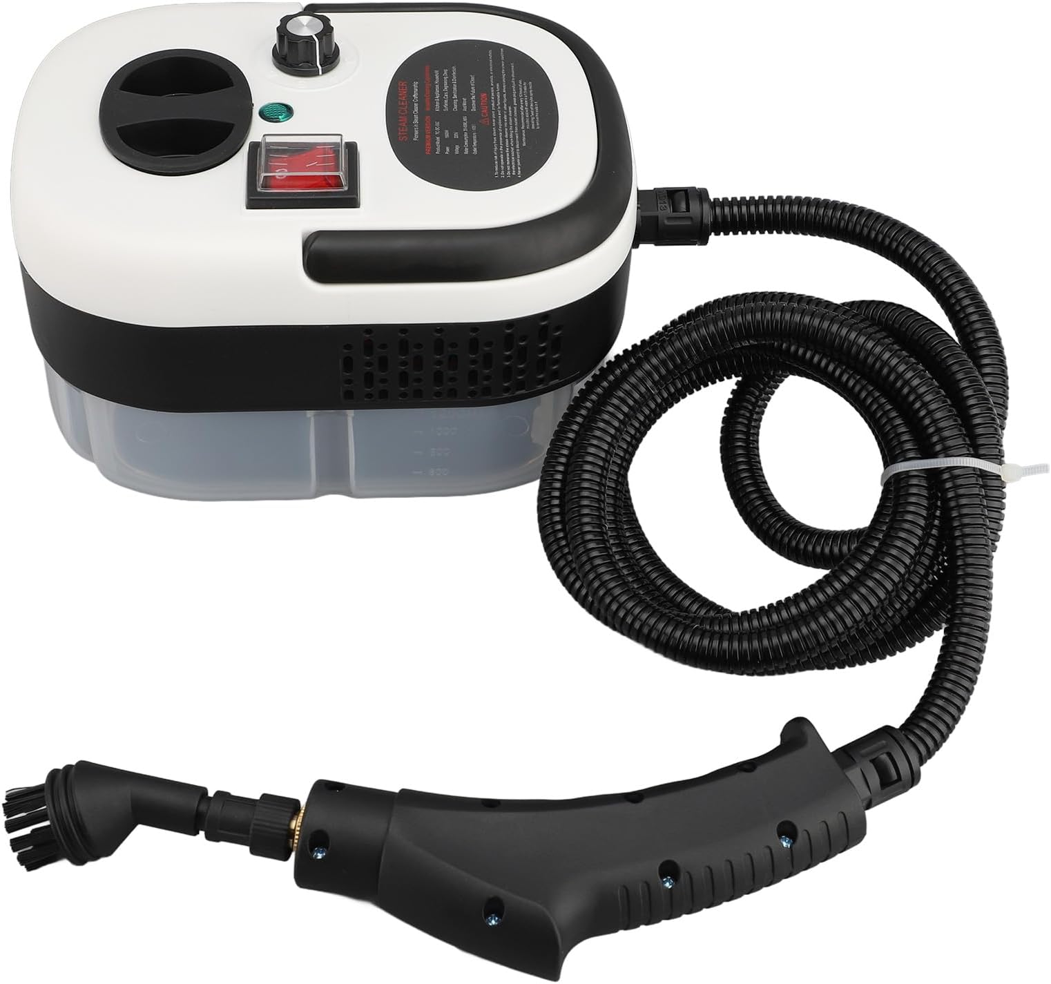 2500W Handheld Steam Cleaner, Large Capacity 10 Seconds Fast Heating High Temperature Pressurized Steamer, Multifunctional Mini Steamer for Kitchen, Bathroom, Window, Floor (US Plug 110v)