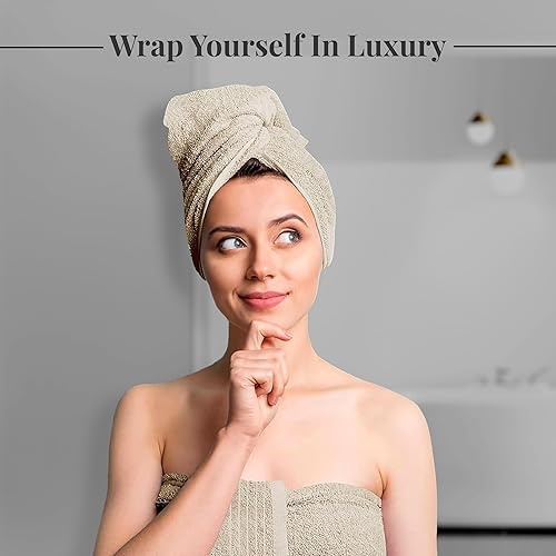 Vista 53 de Tens Towels Paquete de 4 toallas de baño extragrandes de 30 x 60 pulgadas, 100% algodón, más grandes y ligeras, más rápidas de secar, súper suaves