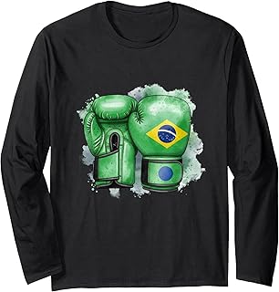 Watercolor Brazilian Boxing Gloves Long Sleeve T-Shirt