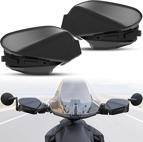 LDETXY Deflectores de viento para Can Am Ryker, protectores de manos de plástico negro, deflectores de aire para Can-Am Ryker 600 900 Sport & Rally