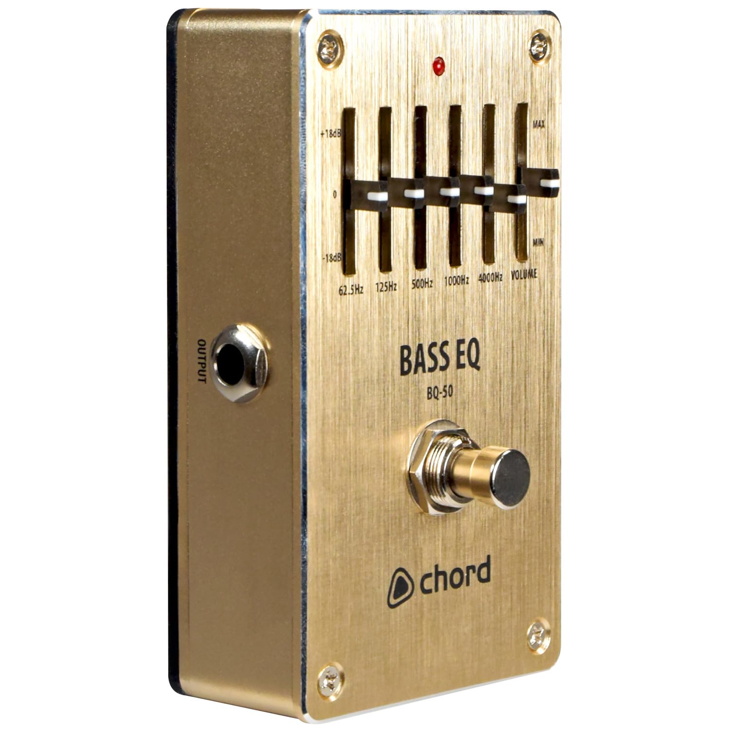 Chord | efektów gitarowych | BQ-50 5-pasmowy basowy EQ: precyzyjne kształtowanie tonów dla gitarzystów basowych z regulowanymi suwakami częstotliwości i trwałą konstrukcją