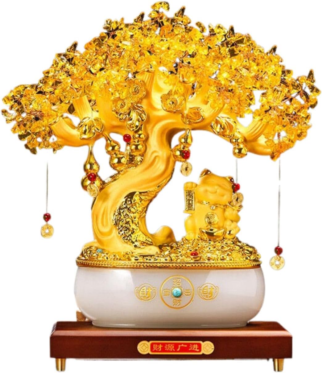 貔貅 piyao Practical Gifts for Birthday, Easter, Christmas 招财 Feng Shui Figurine Golden Treasure Basin 聚宝盆摆件 Feng Shui Figurine Home Office Decor Chinese Gifts 客厅酒柜发财树聚财装饰品店铺收银台开业礼物 8962