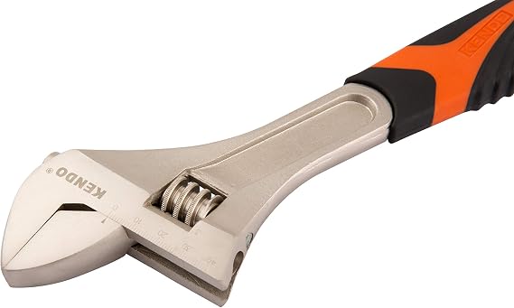Kendo Adjustable Spanner 300 mm - Max. 40 mm Jaw Width - Angled Head