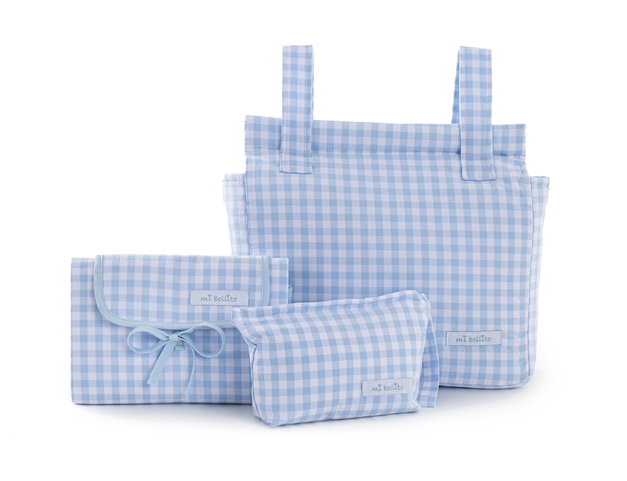 Il Mio Cotto Vichy Modello Pack Blu 2 - Wandeltas Verschoningsmatje Toilettas