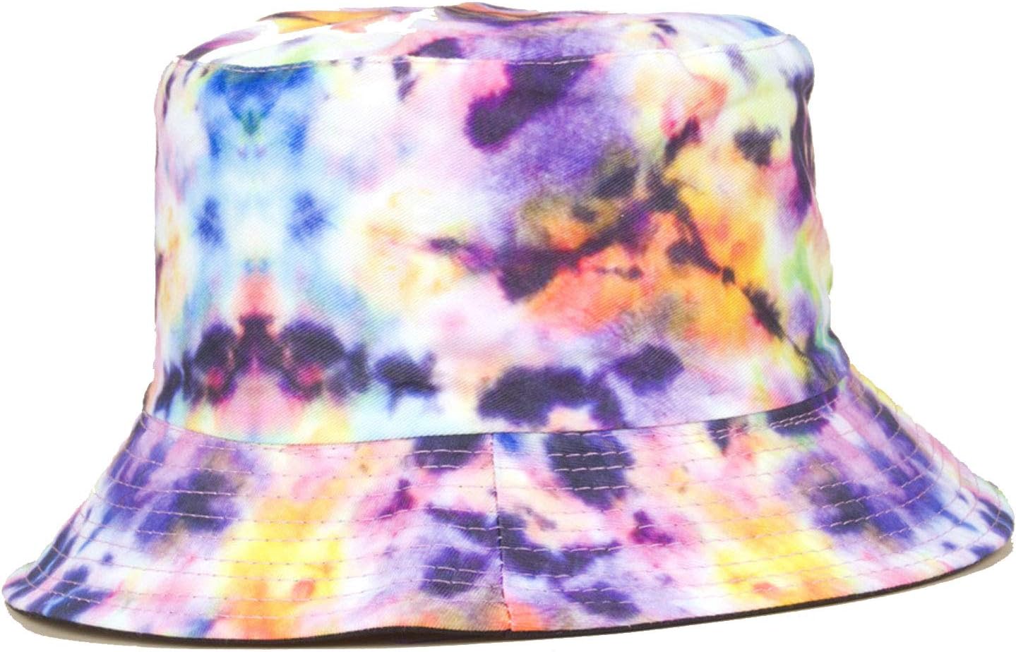GTHTTT Bucket Hat Tie Dye Double Sided Basin Cap Foldable Sun Fisherman Hat