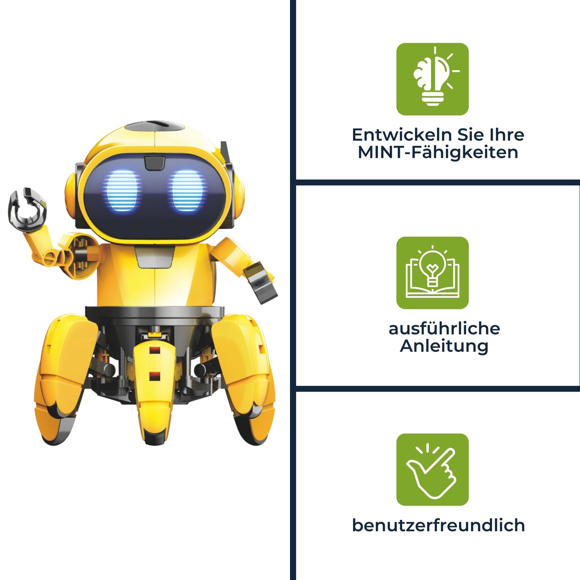 Velleman Roboter Bausatz Tobbie II, Elektronik Baukasten, intelligenter smart Roboter, lern Electric, Micro:bit, mini Roboter, ferngesteuertes Roboter, STEM, Mint