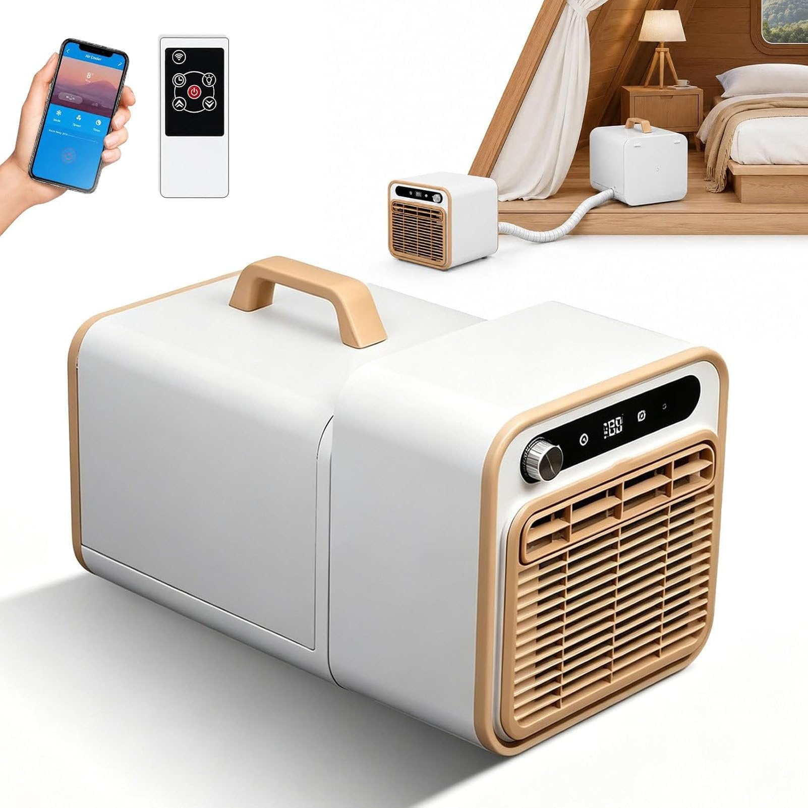 Piomue Multicolor Smart Split Cooler, 40Db Quiet 1.5Mconnectingpipe