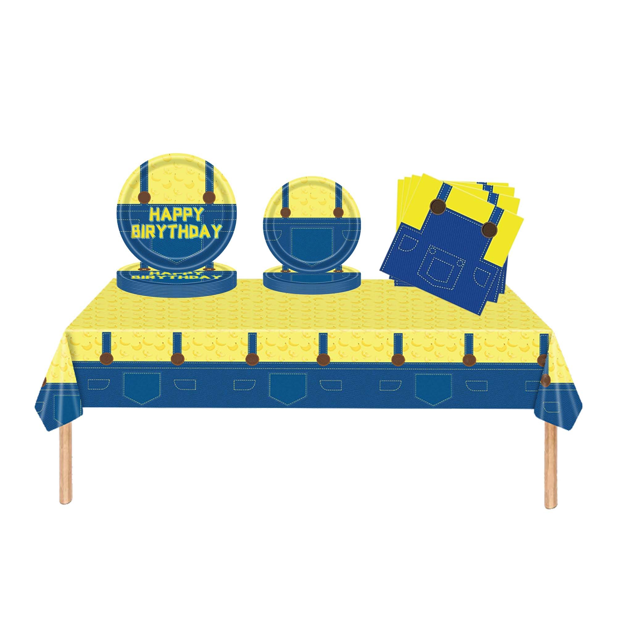 Kit Compleanno Stoviglie per Feste Banana Decorazioni per Yellow Forniture per Feste
