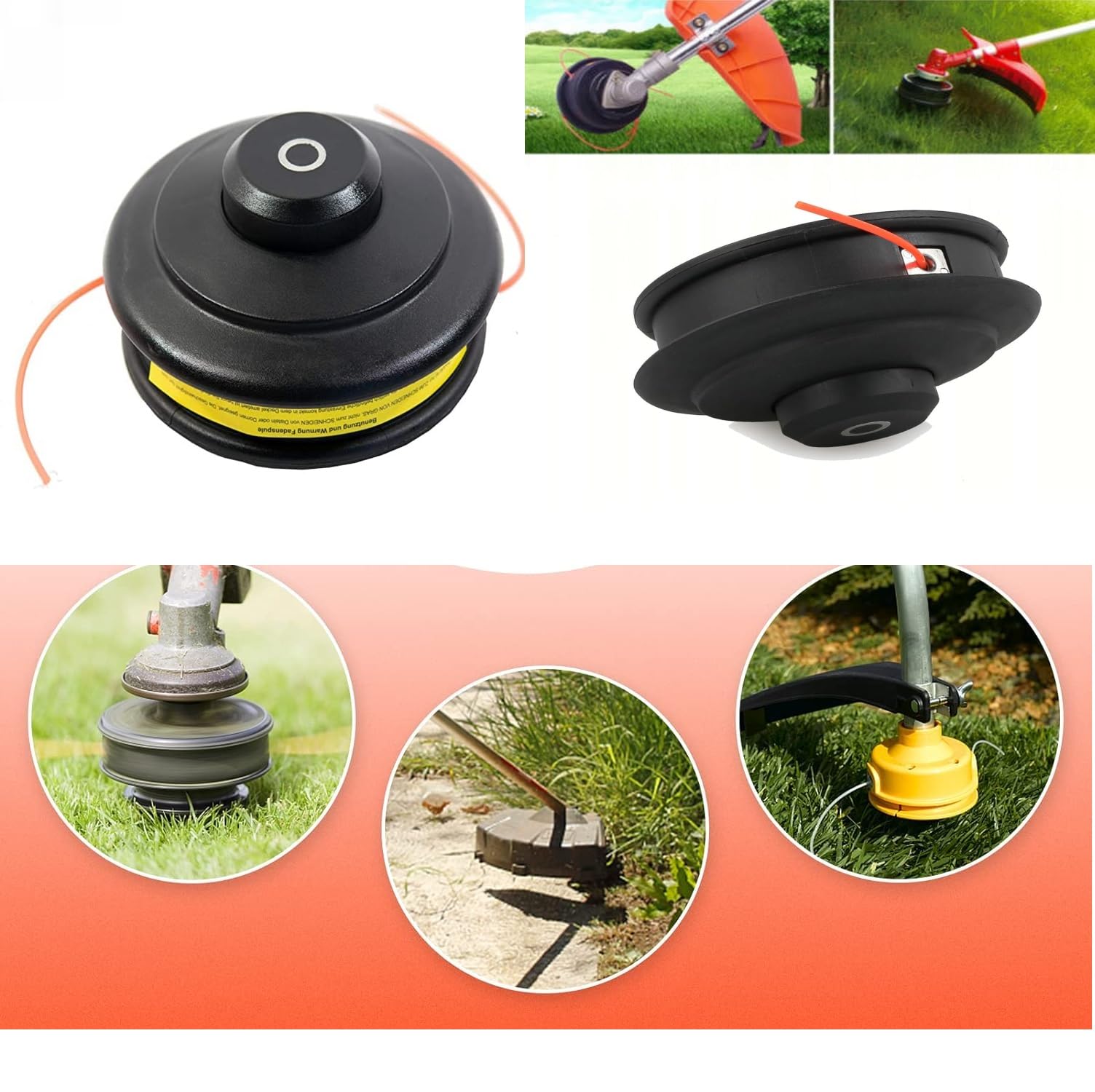 SHoRI Universal fit Trimmer Head Bump Feed Weed Eater for Brush Cutter Grass Trimmer Grass Brush Cutter Grass Strimmer Trimmer Head 1