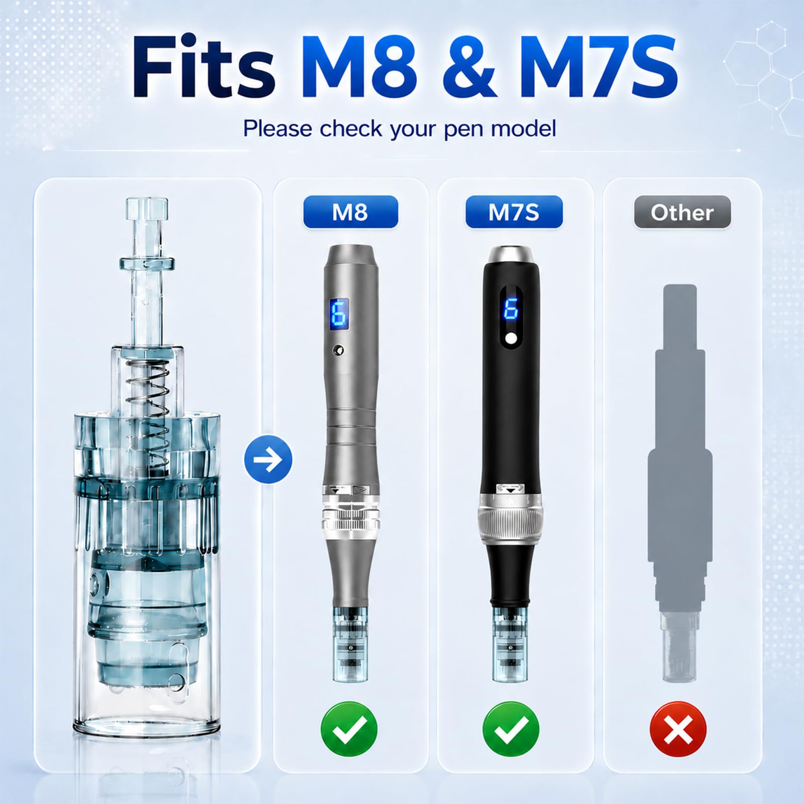10-Piece Microneedling Pen Replacement Cartridges for M8 and M7S