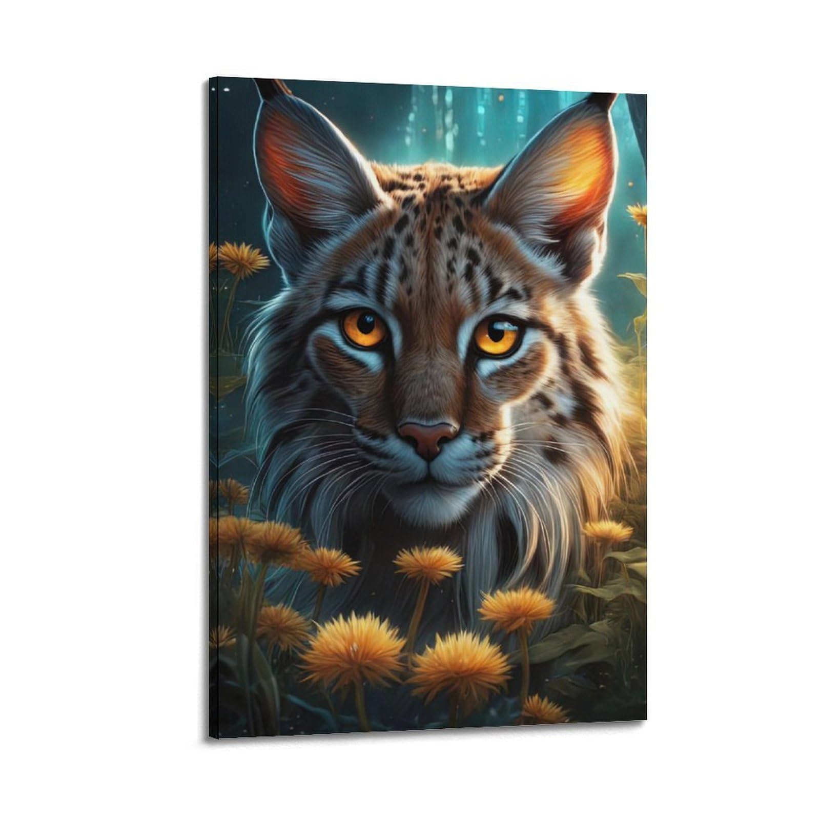 WPHSFX Wildlife Artwork Poster Lynx in The Bush Poster Decorative Painting Canvas Wall Posters And Art Picture Print Modern Family Bedroom Decor Posters 20x30inch(50x75cm)