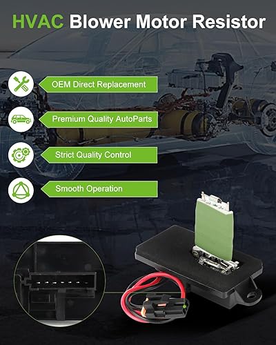 Miniatura 11 de SCITOO Resistencia de motor de ventilador HVAC para 2008-2013 para Chrysler 300/2008-2016 para Town & Country/2008-2010 para Dodge Charger/2008-2018