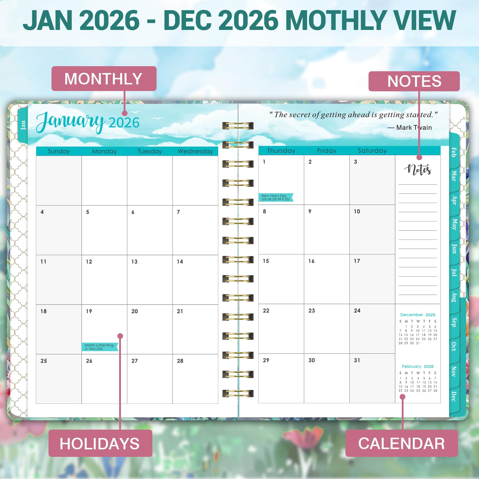 Snapklik.com : 2026 Planner - 2026 Planner Weekly And Monthly, JAN 2026 ...