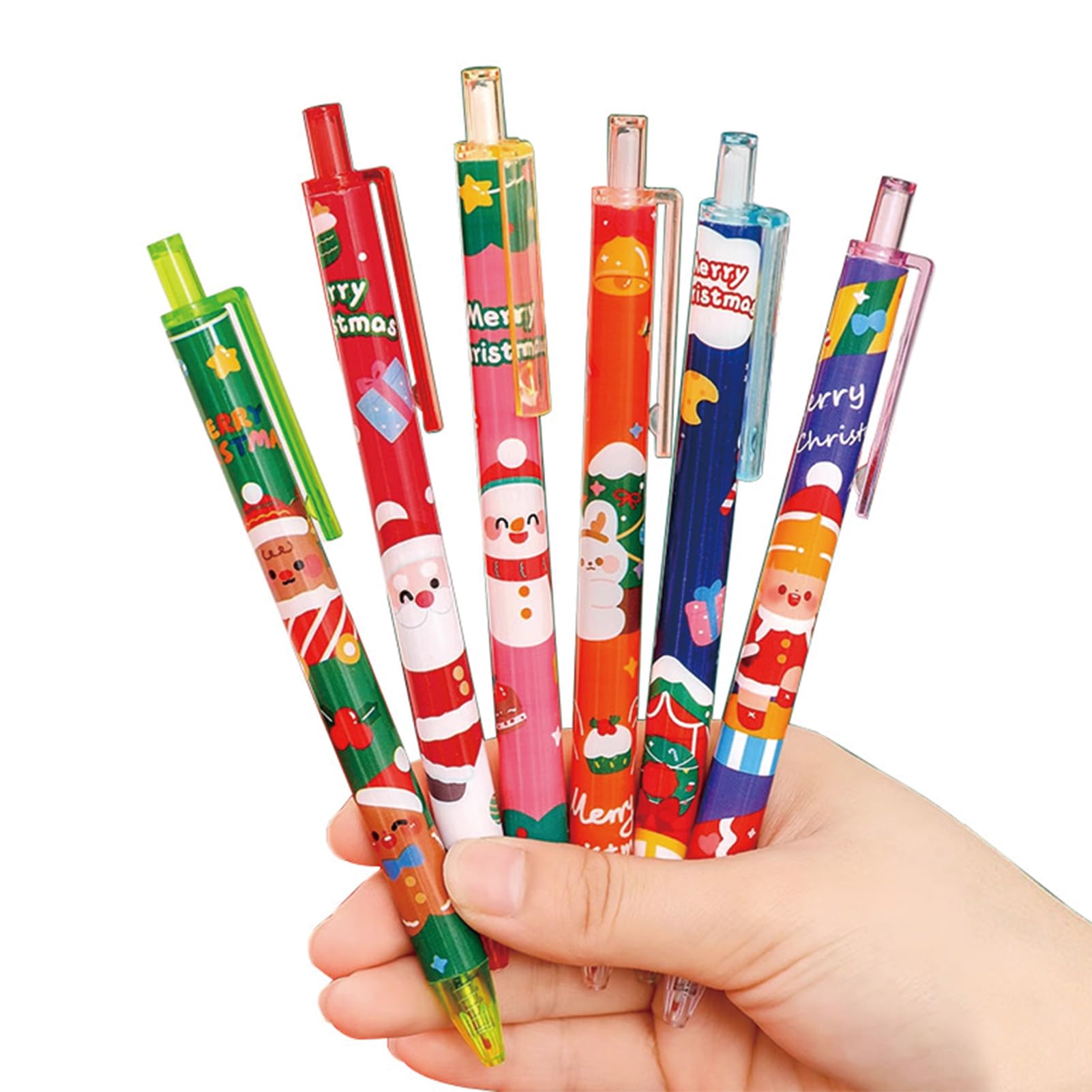 6 Pcs Gel Ink Pens Retractable Pens Cute Pen 0 5mm Black Ink Pen Writing Pens Office School