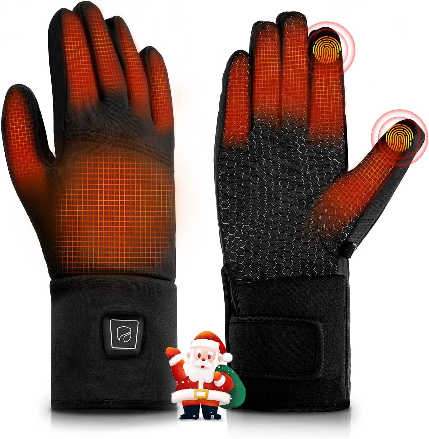 Dr. Prepare Heated Gloves for Men Women, 3200mAh Rechargeable Electric Battery, Thin Heated Motorcycle Work Gloves Liners, Touch Screen Gloves Winter Hand Warmer for Hunting Skiing Snowboarding