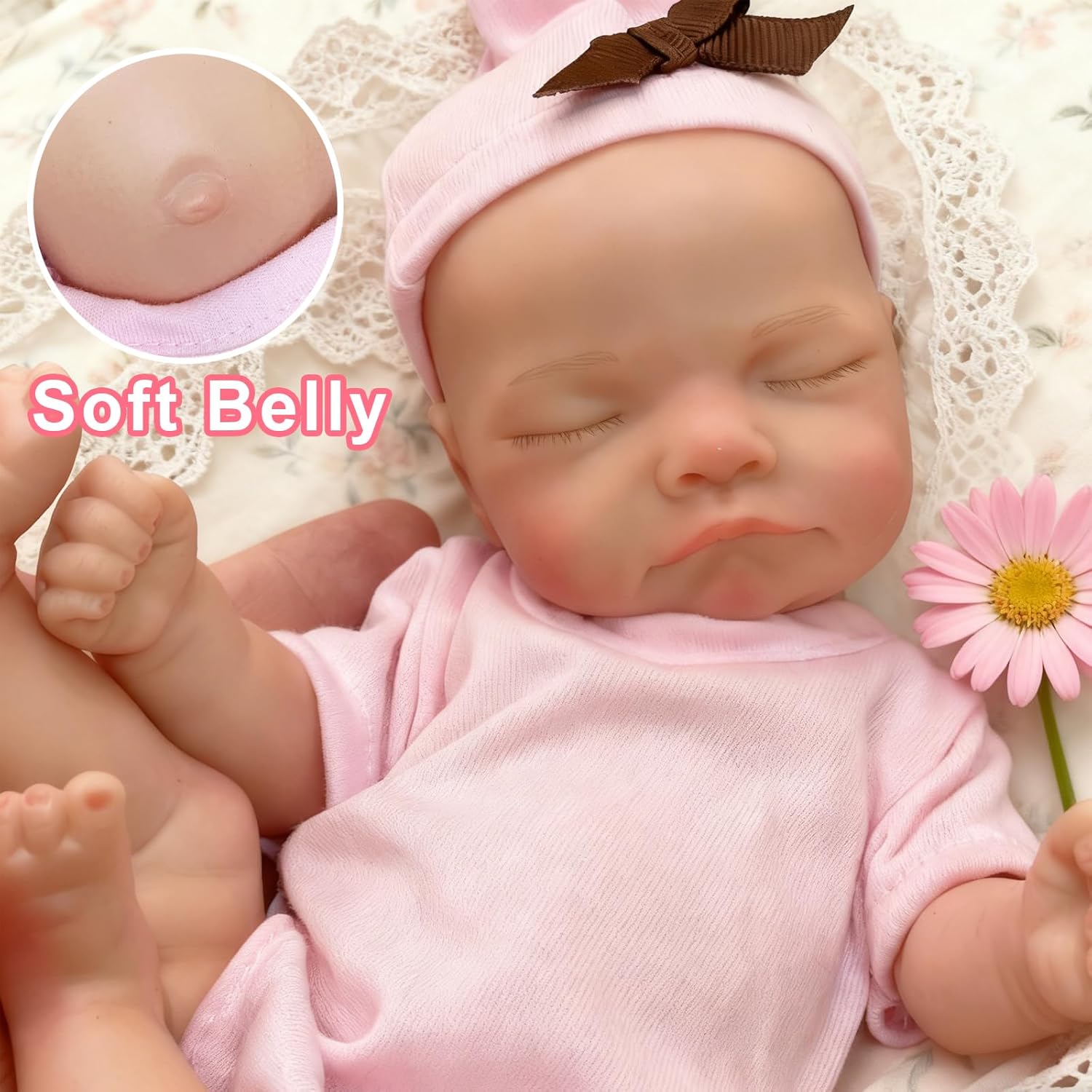 OtardDolls Silicone Baby Doll 10 Inch Full Body Soft Silicone Reborn Baby Mini Real Life Baby Dolls Handmade Real Babies Baby Dolls Set