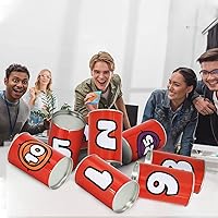 Vista 5 de JOYIN Juego de 13 piezas de puf para fiesta de carnaval, lata resistente de derribo, fiesta de Pascua de cumpleaños, familia, los mejores juegos al