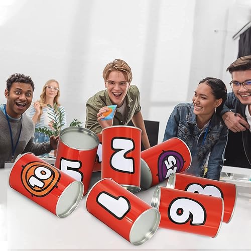 Miniatura 5 de JOYIN 13 Pcs Carnival Party Bean Bag Toss Game Sturdy Knockdown Can Game Birthday Valentine Easter Halloween Party Games Family Games Best Outdoor