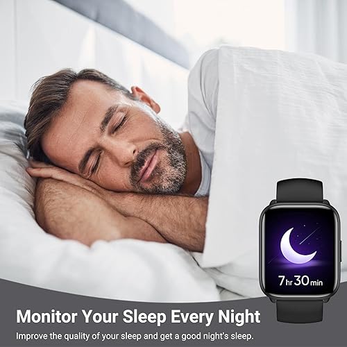 Miniatura 6 de Holiday Reloj inteligente para hombres y mujeres, pantalla táctil completa de 1.8 pulgadas con monitor de sueño SpO2 de frecuencia cardíaca, más