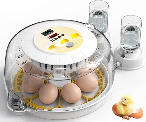 Incubadoras de huevos para incubar huevos con girador automático, 8 incubadoras de huevos para incubar pollos, vela de huevos, incubadora para