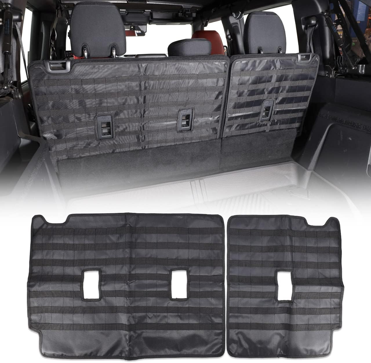 IAG I-Line Rear Seat Back Organizer (bags not included) for Ford Bronco 2021+ 4 Door (Not Sport)
