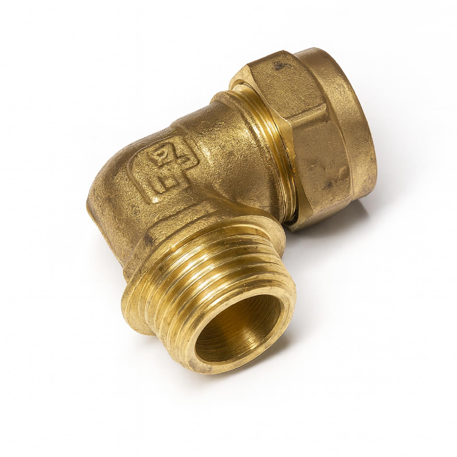 2X Westco 15mm x 1/2" Brass Compression Elbow C x MI J607 (DZR) – Male Iron 90° Plumbing Fitting