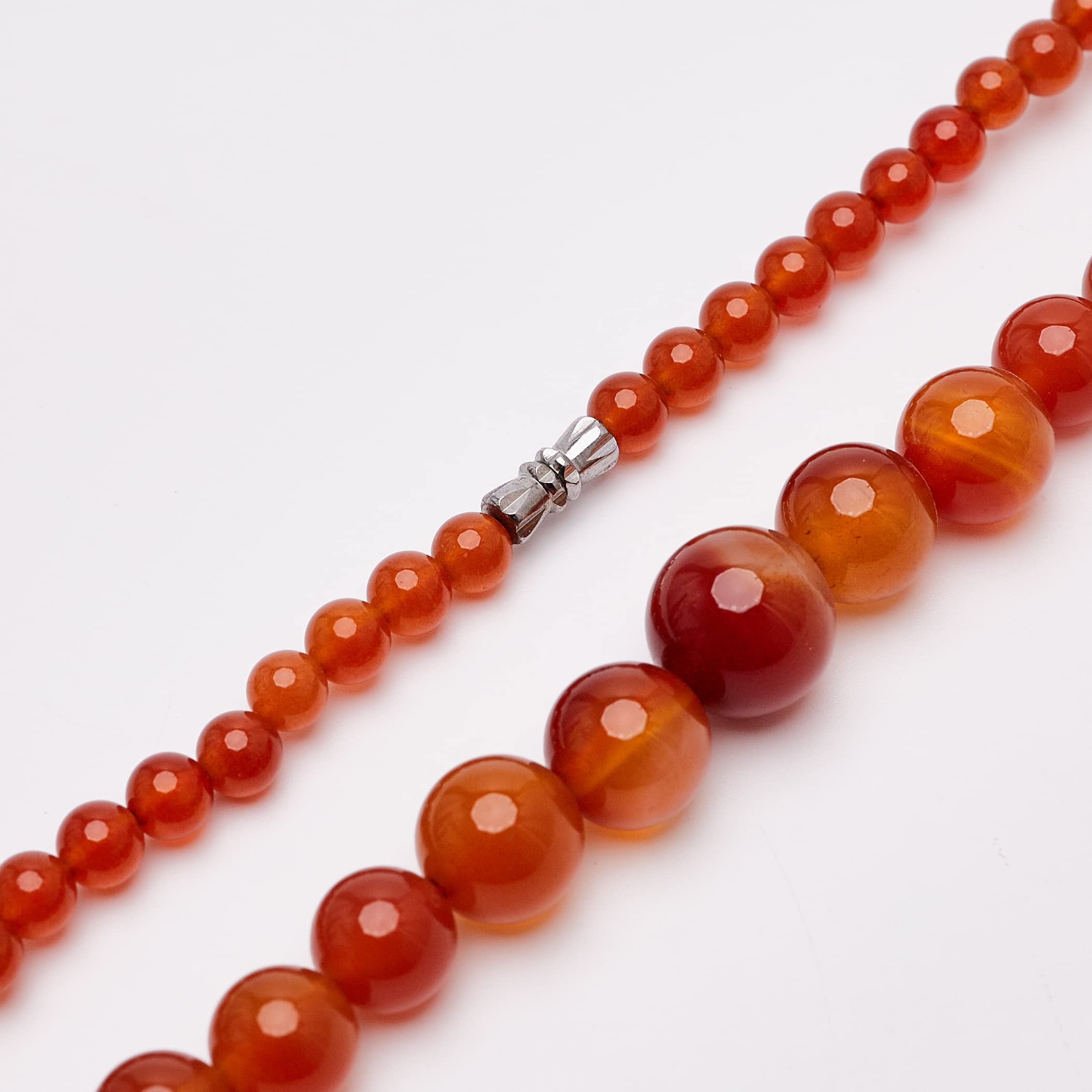 Treasure Bay Collana fatta a mano con pietre preziose di agata naturale da 6-14 mm per donne e ragazze