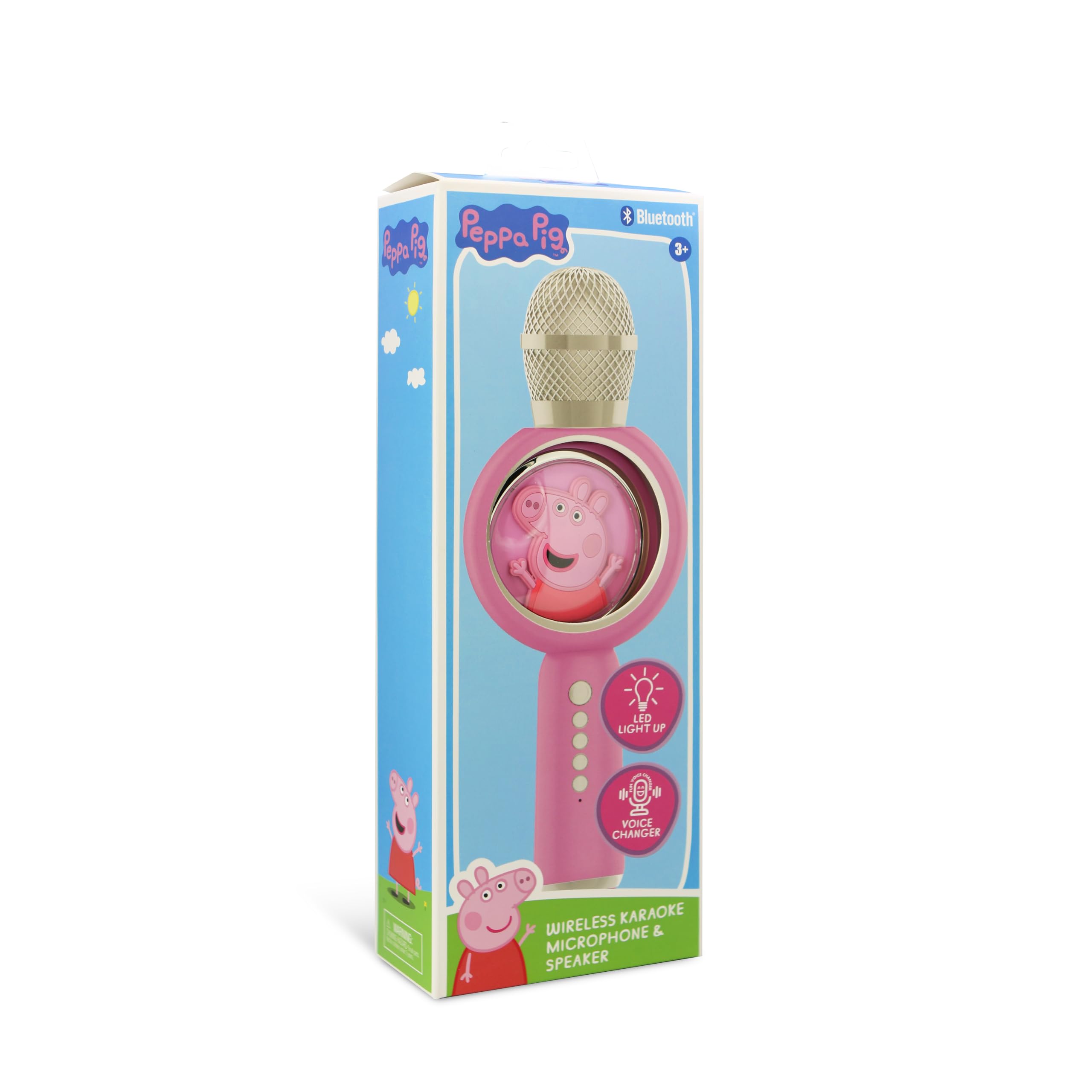 OTL Technologies Microfono Karaoke con altoparlante wireless Peppa Pig con luce LED POPSING colore rosa